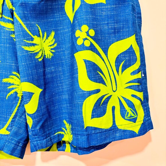 FIREFLY Blue & green floral swim shorts men | Large * - Picture 6 of 7